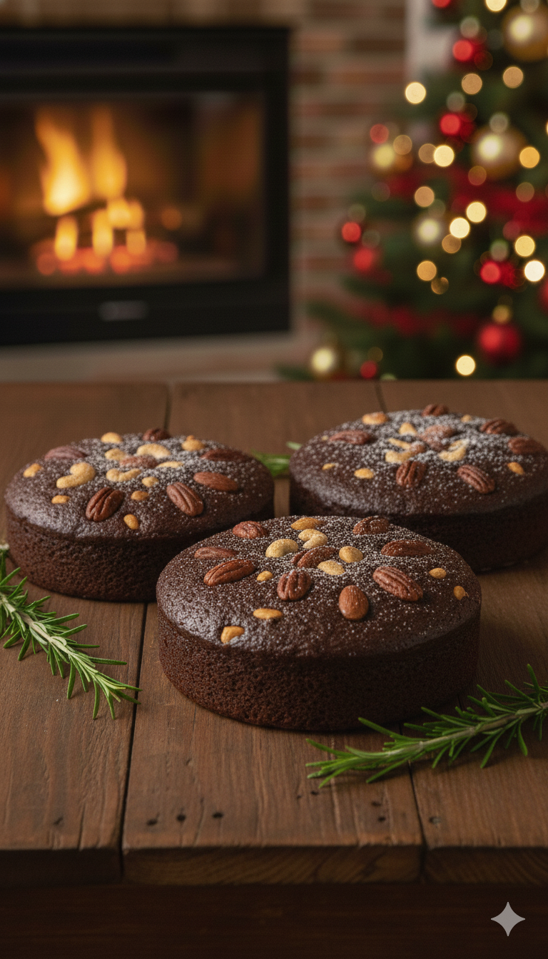 Virgin Christmas Plum Cakes with Wheat Flour and Jaggery