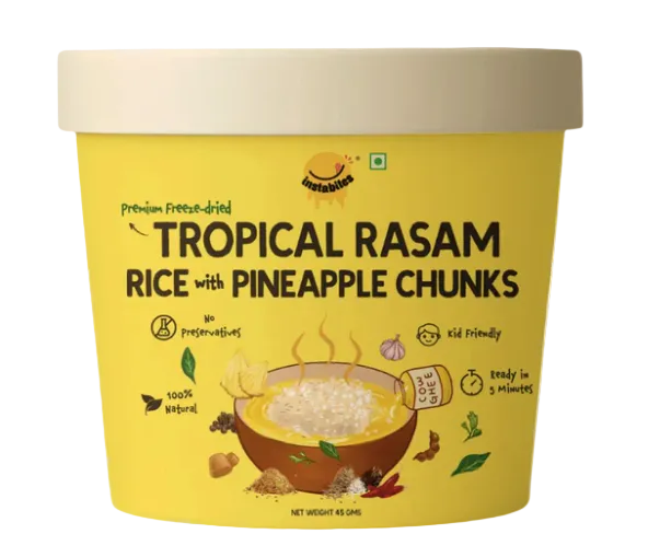 Tropical Rasam Rice with Pineapple Chunks